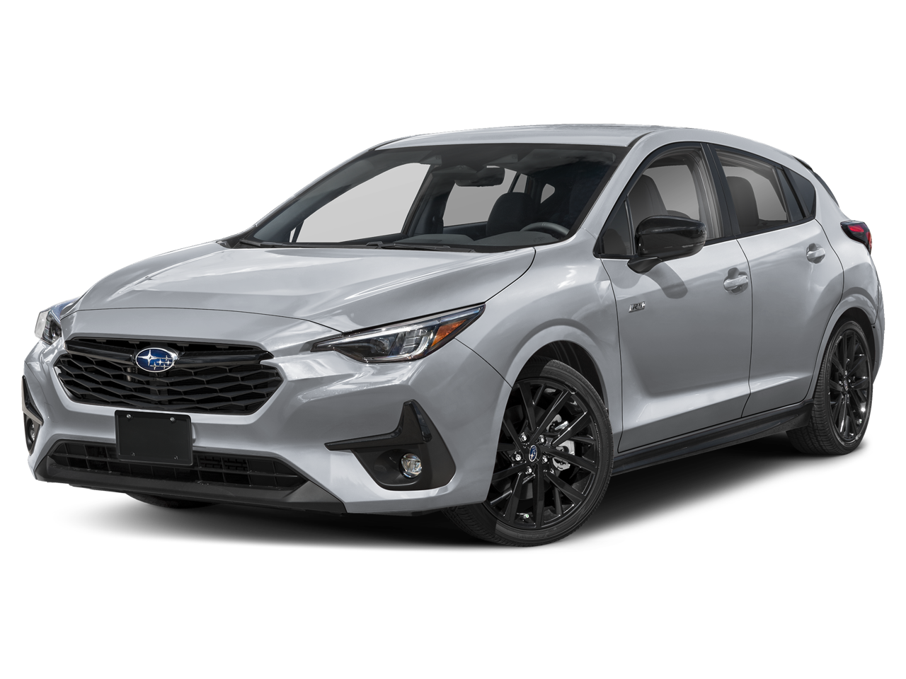 2026 Subaru IMPREZA RS in Ice Silver Metallic — front three-quarter view