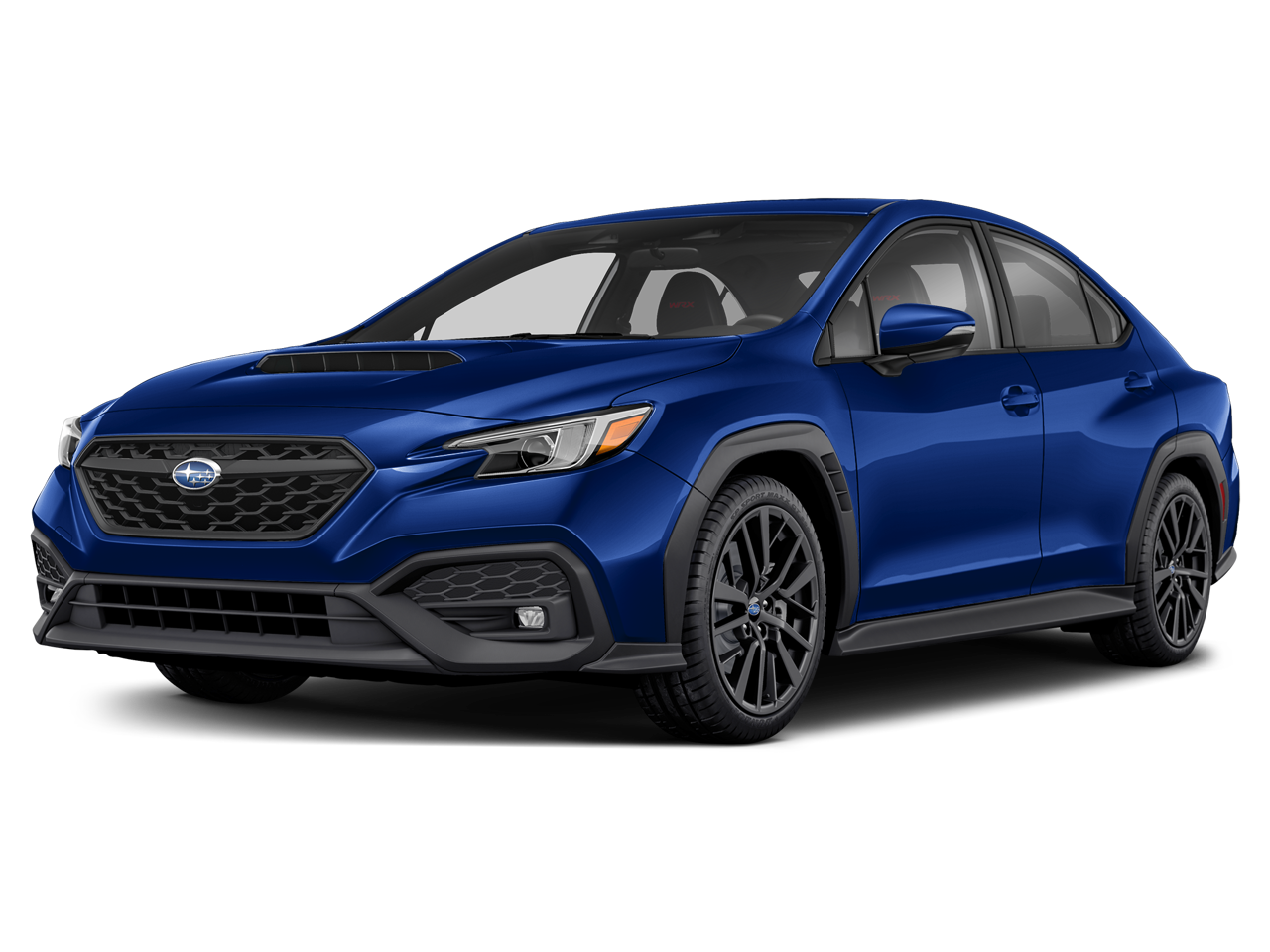 2026 Subaru WRX Limited in Sapphire Blue Pearl — front three-quarter view