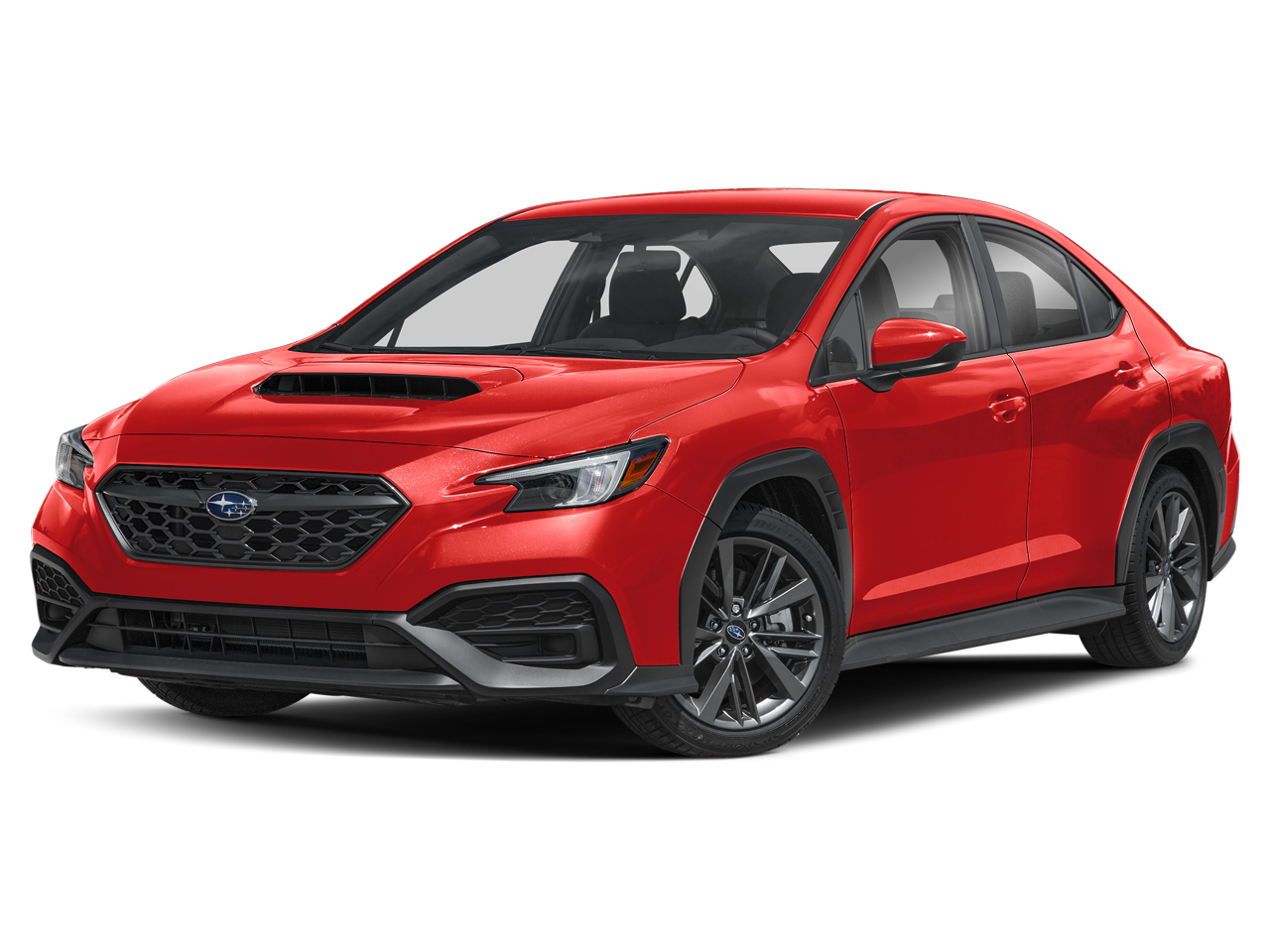 2026 Subaru WRX Base in Ignition Red — front three-quarter view