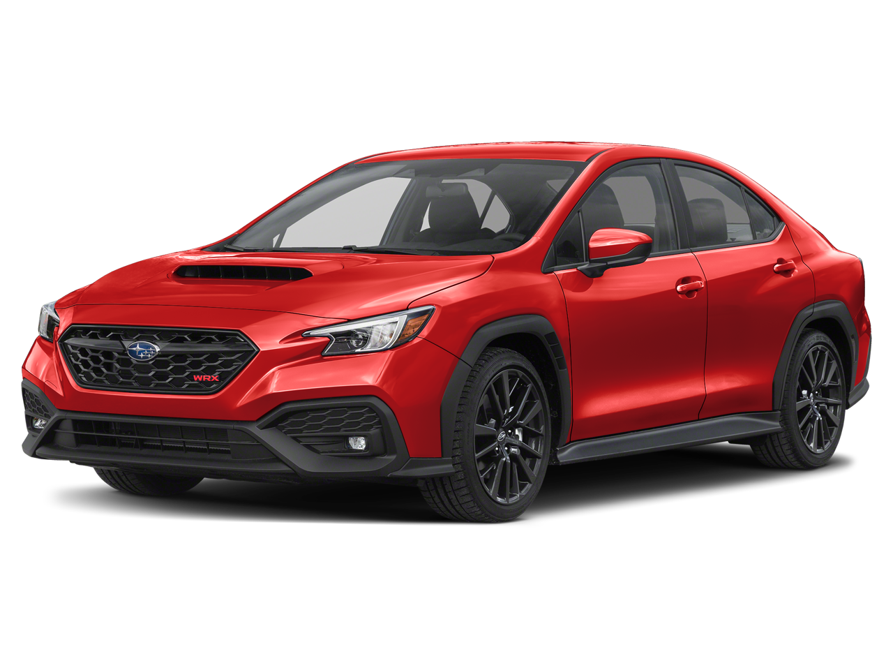 2026 Subaru WRX Premium in Ignition Red — front three-quarter view