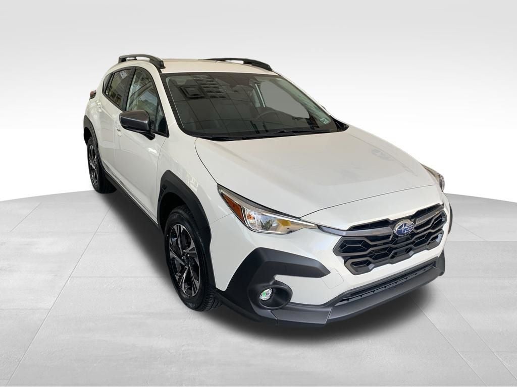 2026 Subaru CROSSTREK Premium in Crystal White Pearl — front three-quarter view
