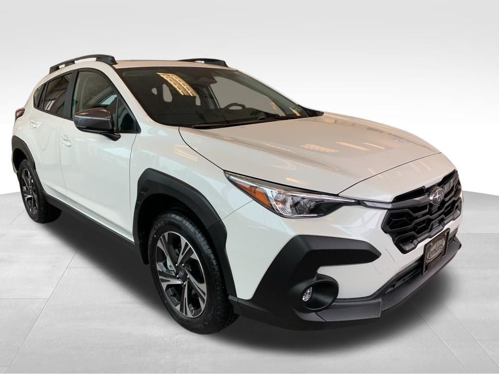 2026 Subaru CROSSTREK Premium in Crystal White Pearl — front three-quarter view