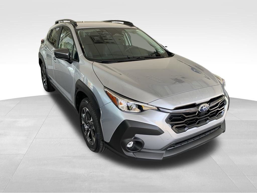 2026 Subaru CROSSTREK Premium in Ice Silver Metallic — front three-quarter view