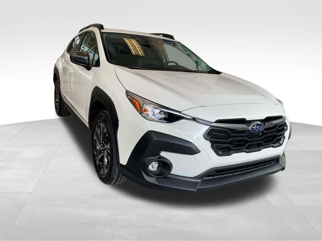 2026 Subaru CROSSTREK Premium in Crystal White Pearl — front three-quarter view