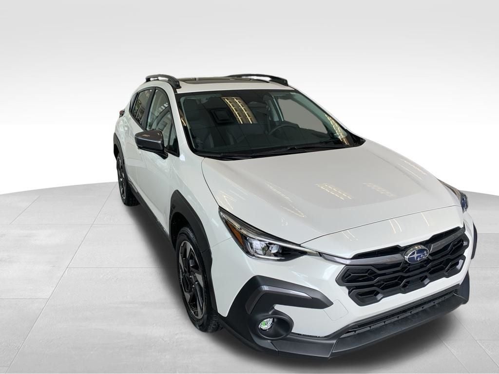 2026 Subaru CROSSTREK Limited in Crystal White Pearl — front three-quarter view