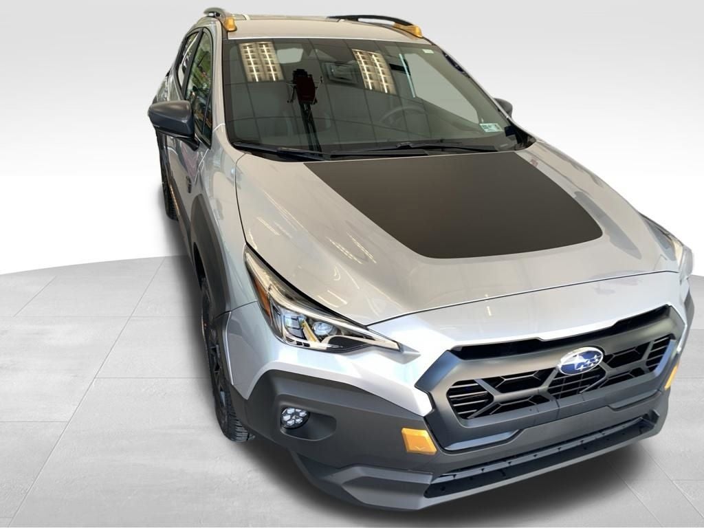 2026 Subaru CROSSTREK Wilderness in Ice Silver Metallic — front three-quarter view
