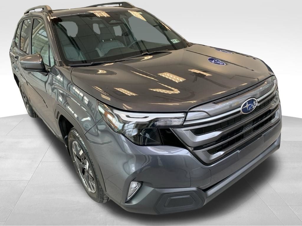 2026 Subaru FORESTER Premium in Magnetite Gray Metallic — front three-quarter view