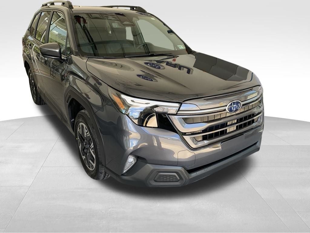2026 Subaru FORESTER Premium in Magnetite Gray Metallic — front three-quarter view