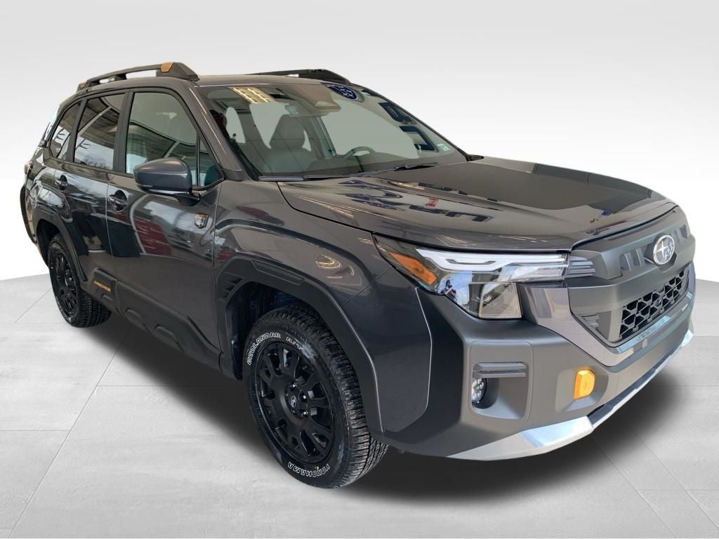 2026 Subaru FORESTER Wilderness in Magnetite Gray Metallic — front three-quarter view