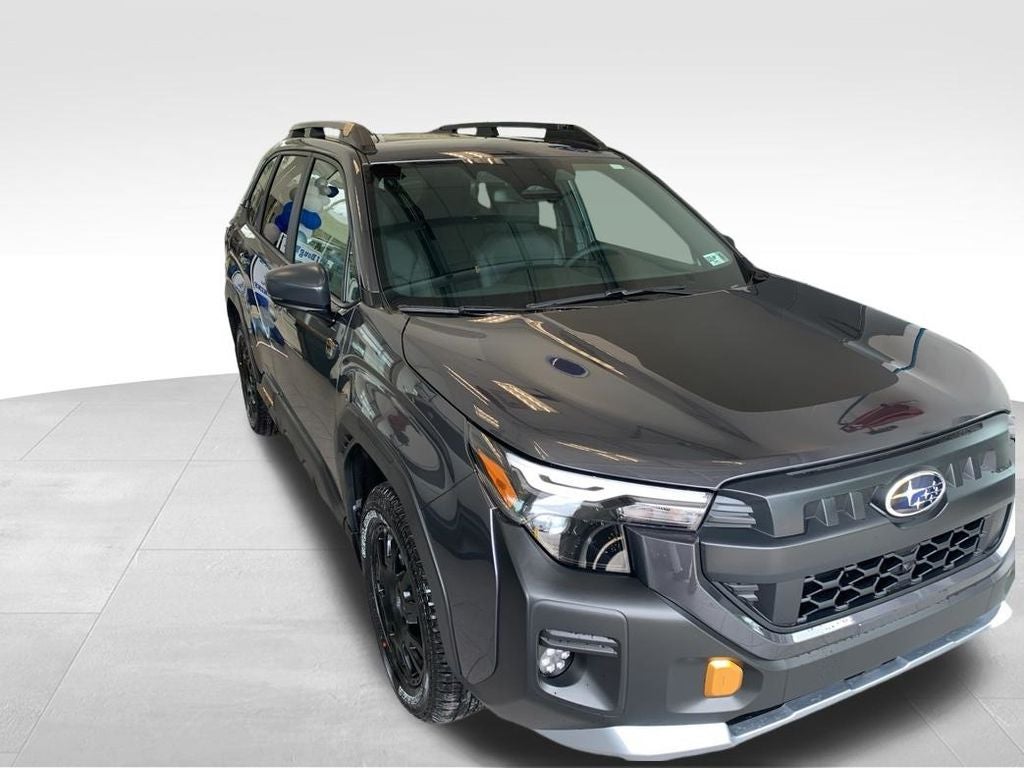 2026 Subaru FORESTER Wilderness in Magnetite Gray Metallic — front three-quarter view