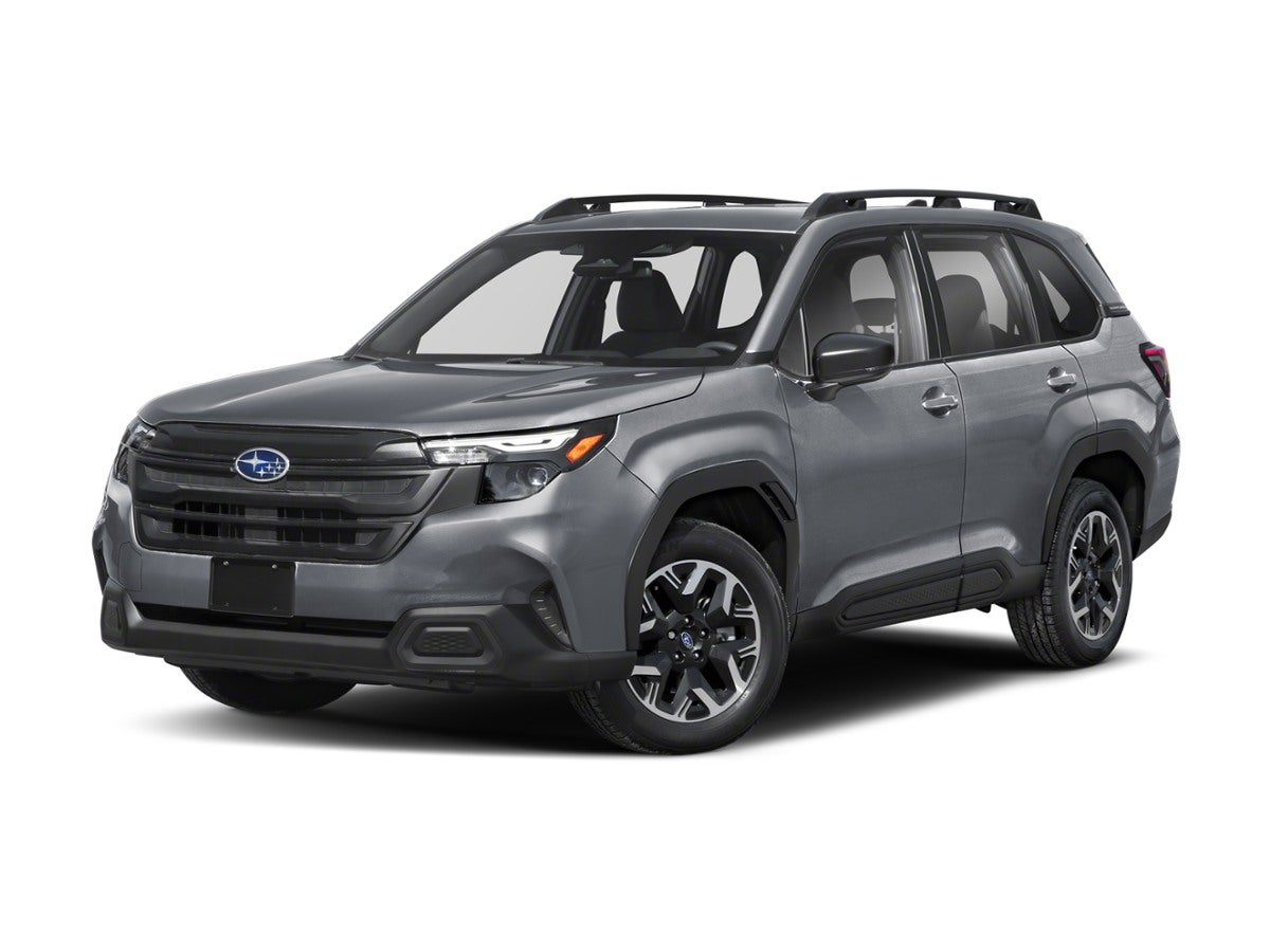 2026 Subaru FORESTER Touring in Crystal White Pearl — front three-quarter view