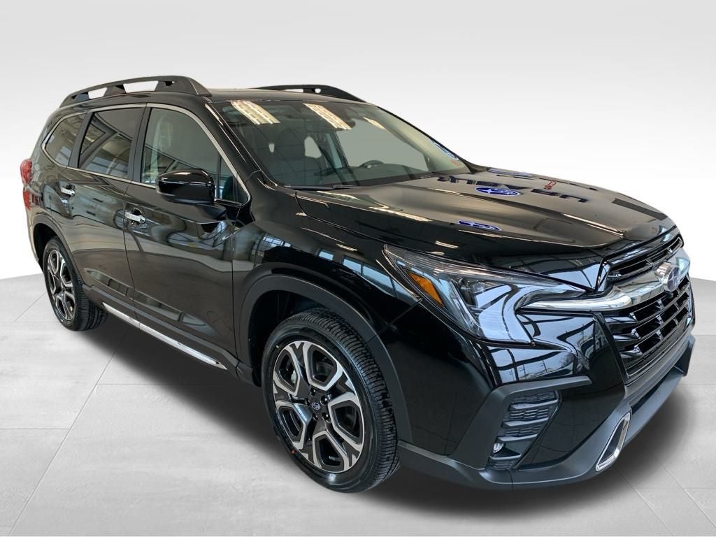 2026 Subaru ASCENT Touring 7-Passenger in Crystal Black Silica — front three-quarter view