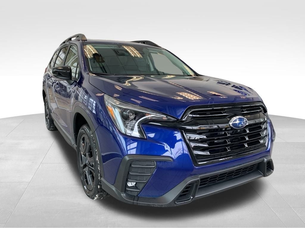 2026 Subaru ASCENT Onyx Edition Touring 7-Passenger in Sapphire Blue Pearl — front three-quarter view