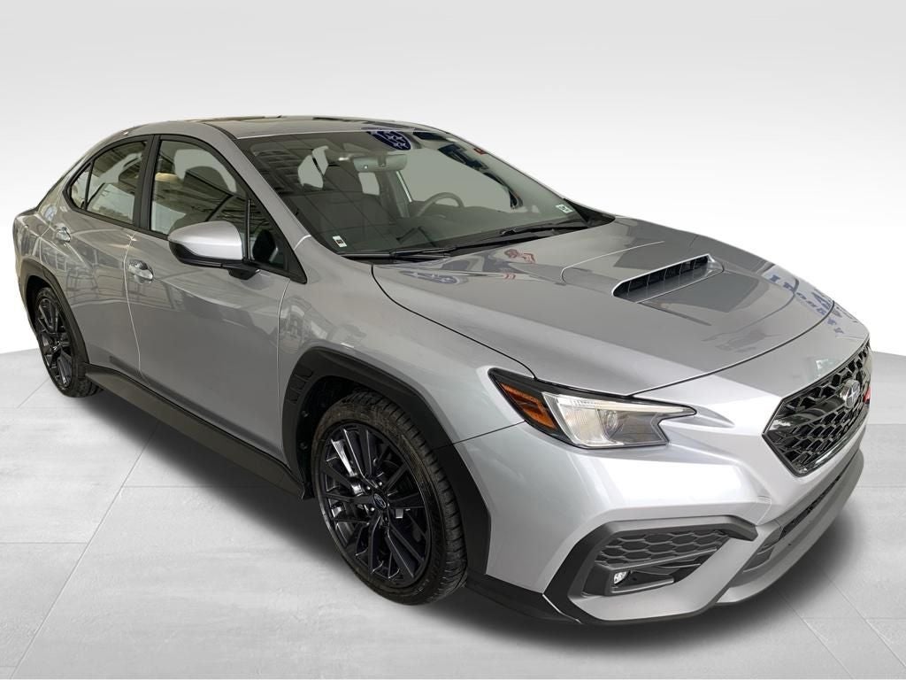 2026 Subaru WRX Premium in Ice Silver Metallic — front three-quarter view