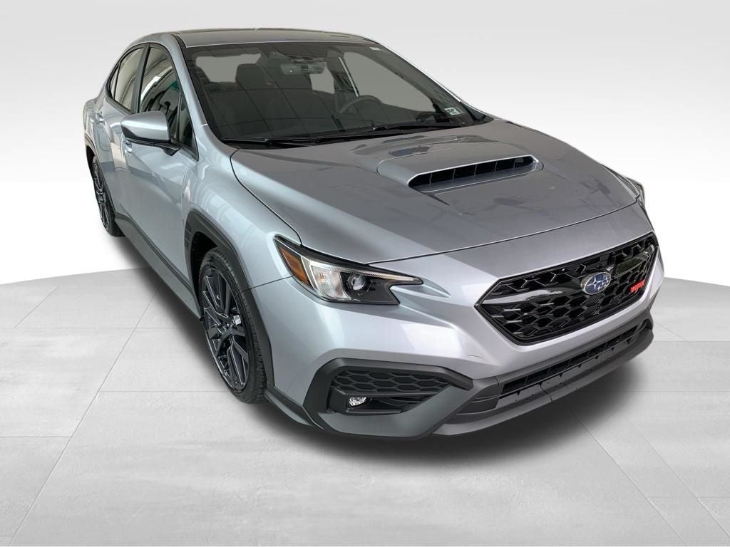 2026 Subaru WRX Premium in Ice Silver Metallic — front three-quarter view