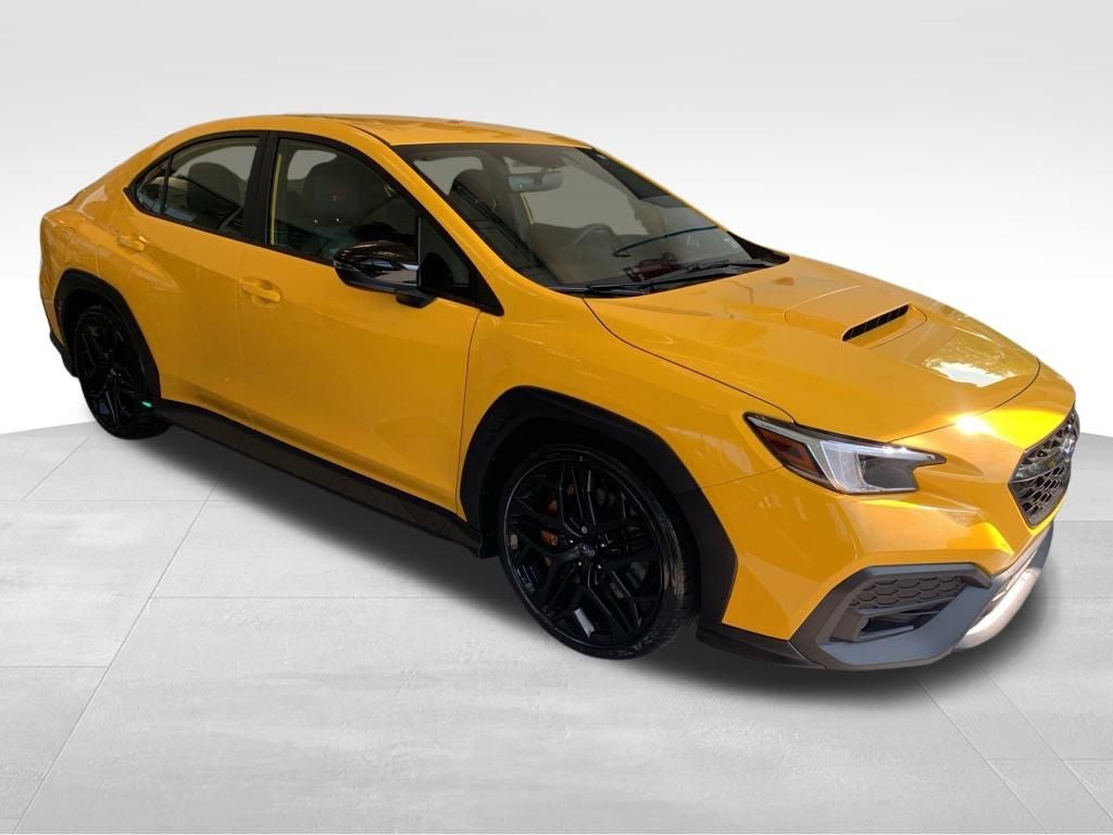 2026 Subaru WRX Series.Yellow in Sunrise Yellow — front three-quarter view