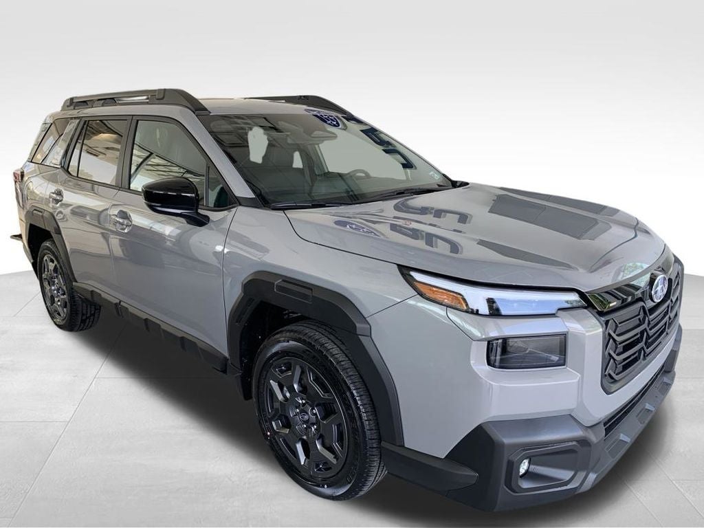 2026 Subaru OUTBACK Premium in River Rock Pearl — front three-quarter view