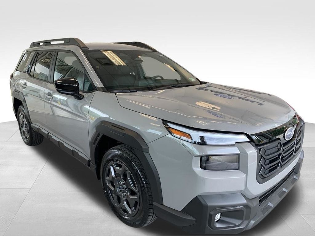 2026 Subaru OUTBACK Premium in River Rock Pearl — front three-quarter view