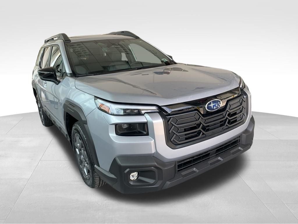 2026 Subaru OUTBACK Premium in Ice Silver Metallic — front three-quarter view