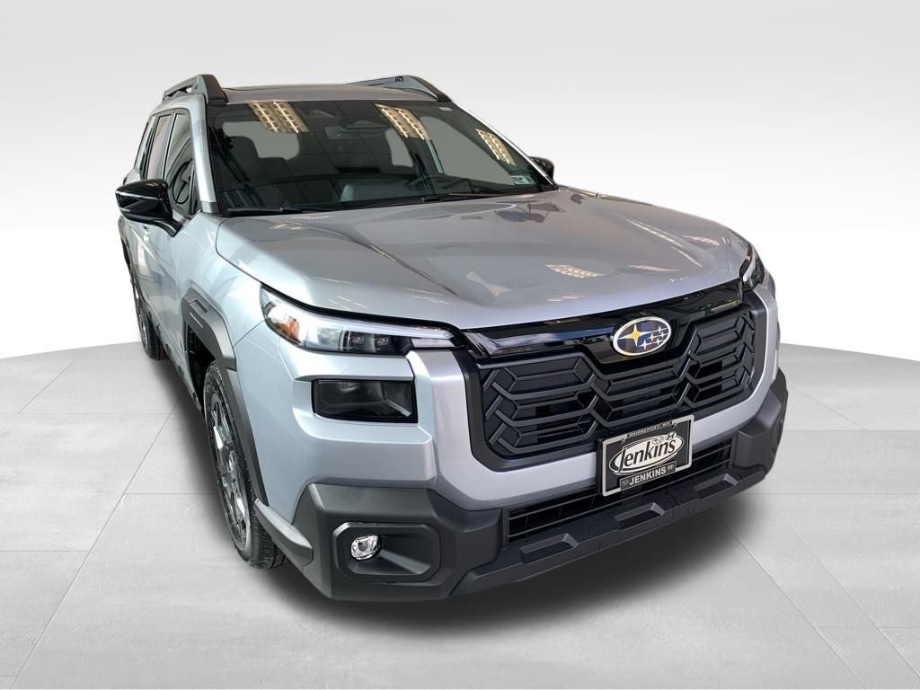 2026 Subaru OUTBACK Premium in Ice Silver Metallic — front three-quarter view