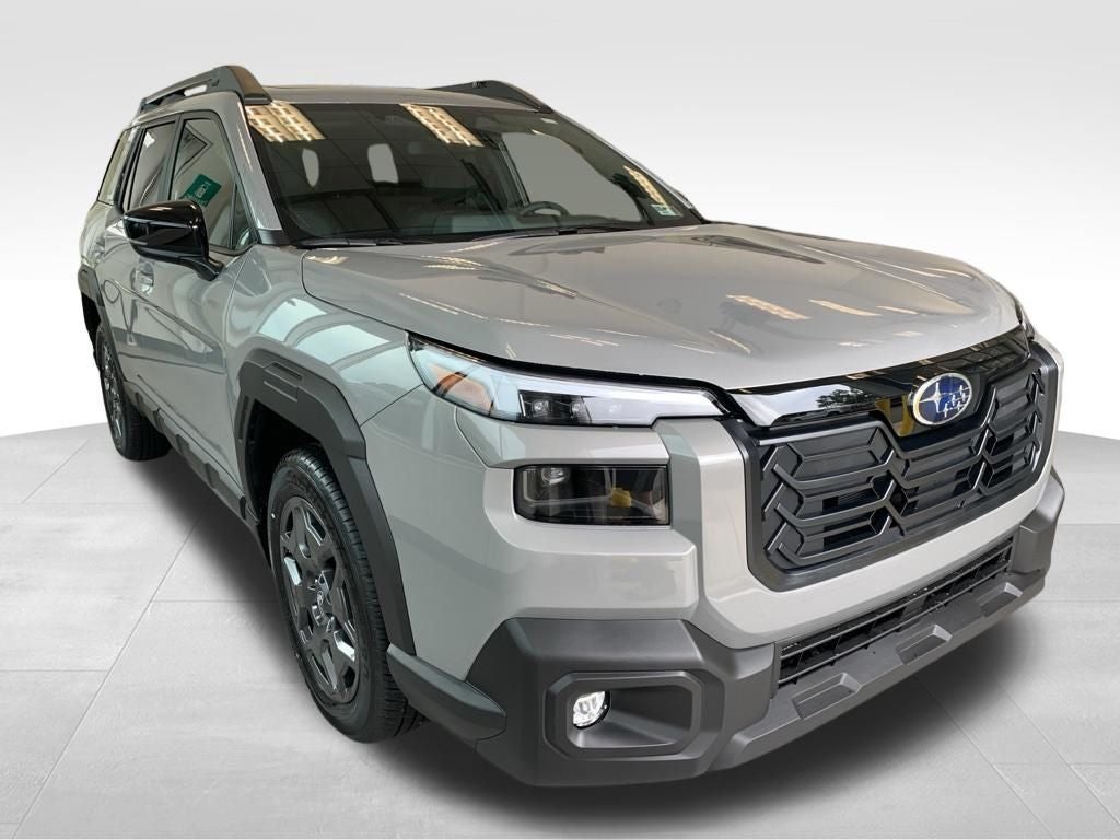 2026 Subaru OUTBACK Premium in River Rock Pearl — front three-quarter view