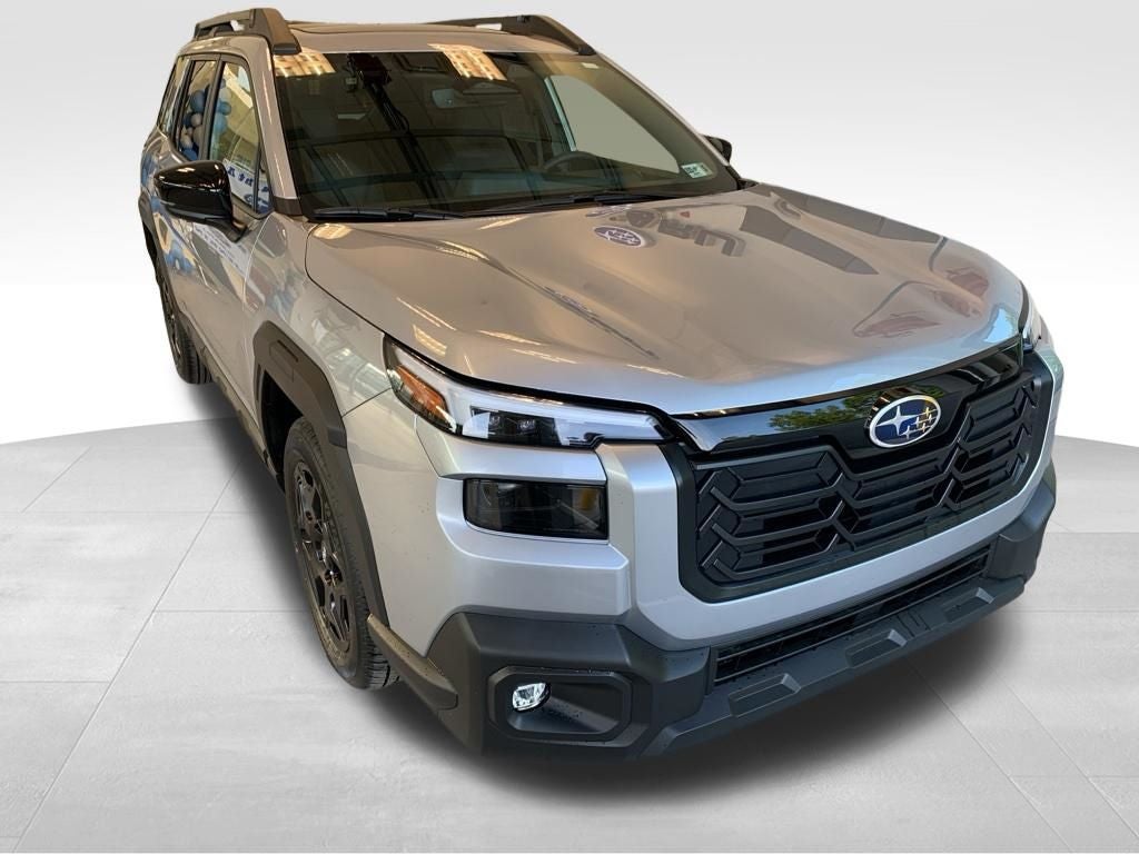 2026 Subaru OUTBACK Limited in Ice Silver Metallic — front three-quarter view