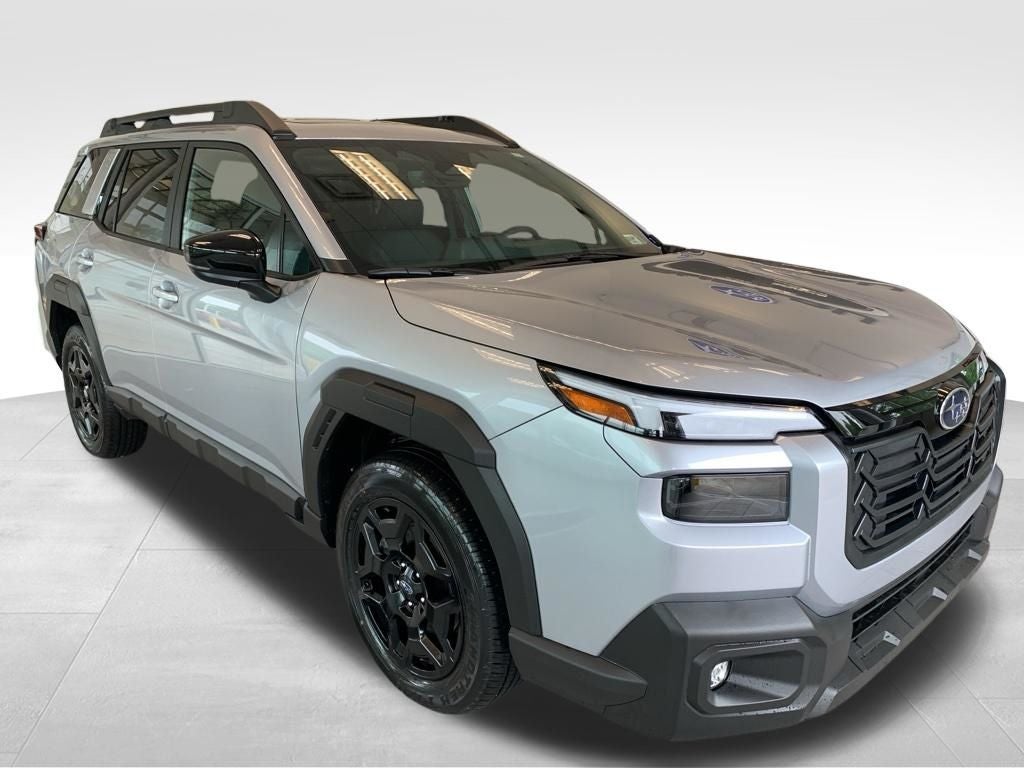 2026 Subaru OUTBACK Limited in Ice Silver Metallic — front three-quarter view