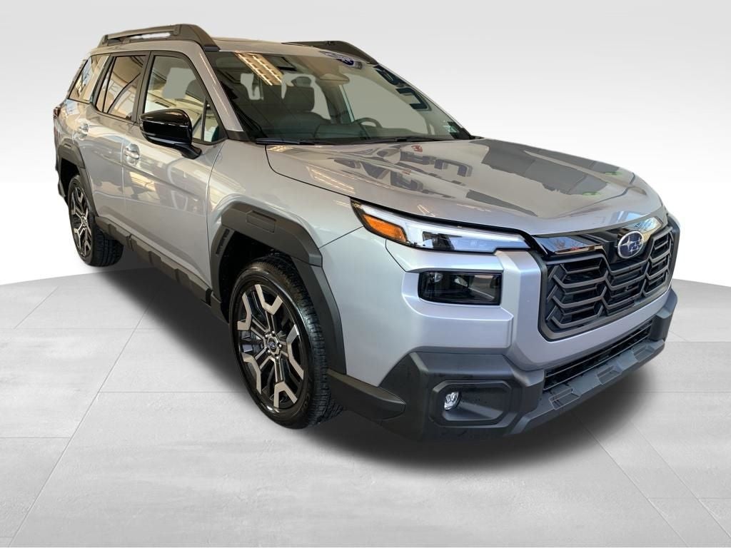 2026 Subaru OUTBACK Touring XT in Ice Silver Metallic — front three-quarter view