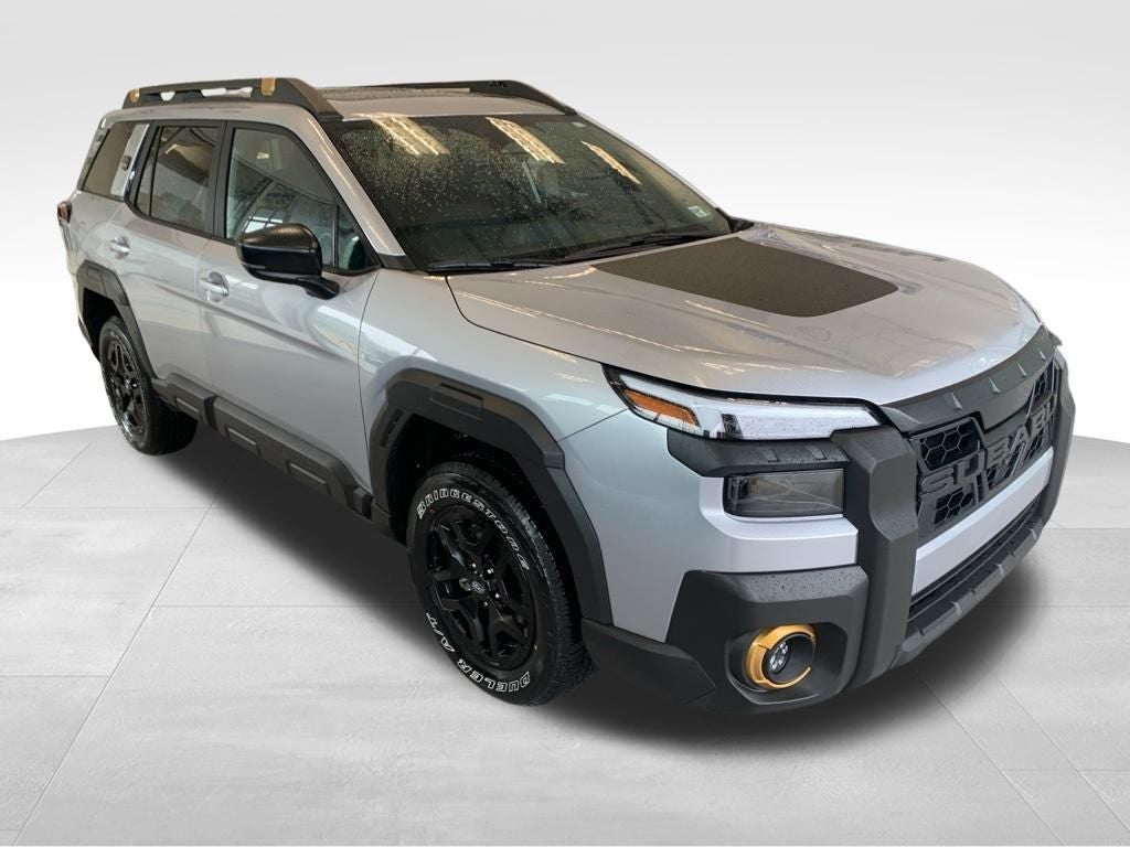 2026 Subaru OUTBACK Wilderness in Ice Silver Metallic — front three-quarter view