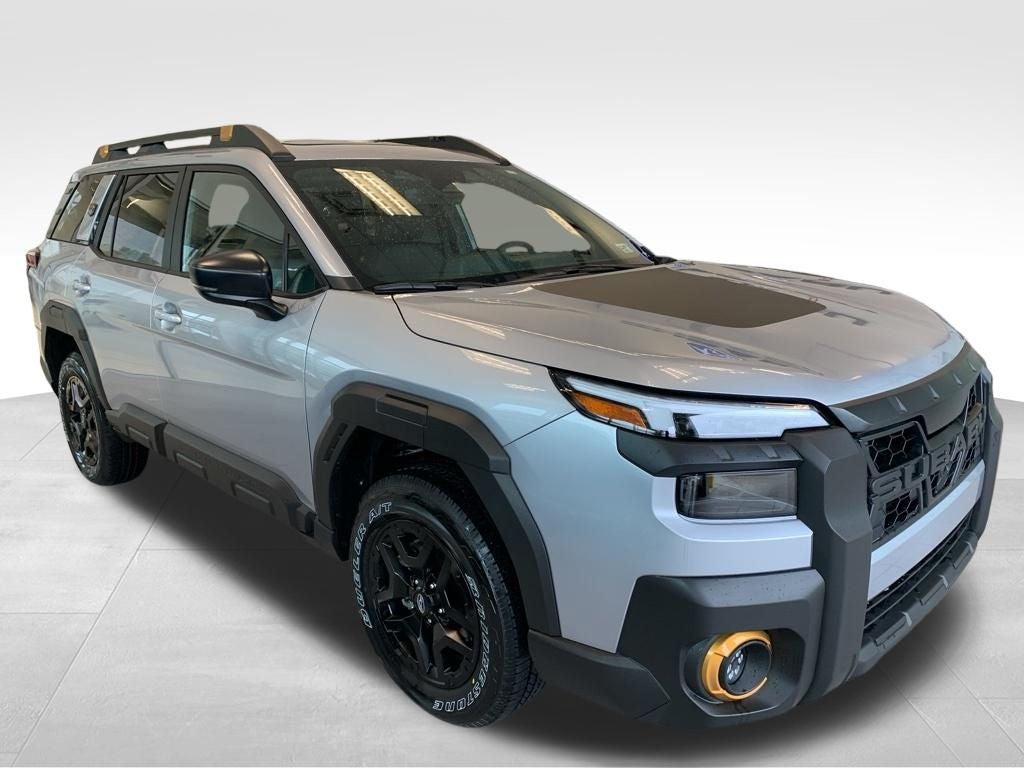 2026 Subaru OUTBACK Wilderness in Ice Silver Metallic — front three-quarter view