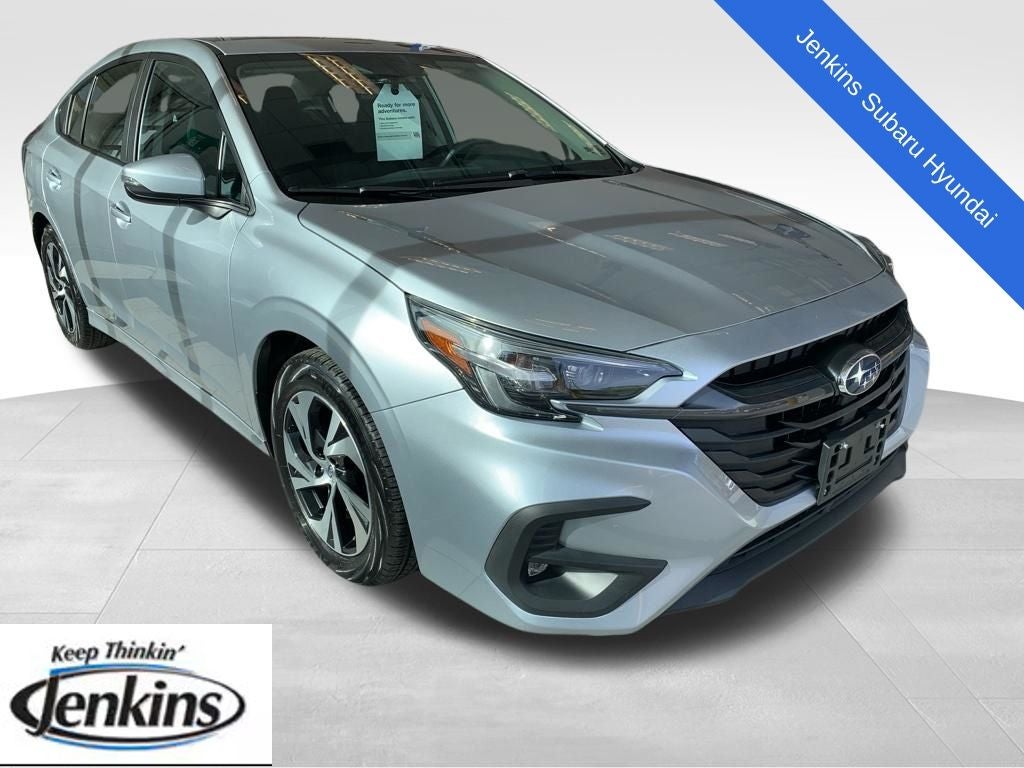 2025 Subaru Legacy Premium in Ice Silver Metallic — front three-quarter view