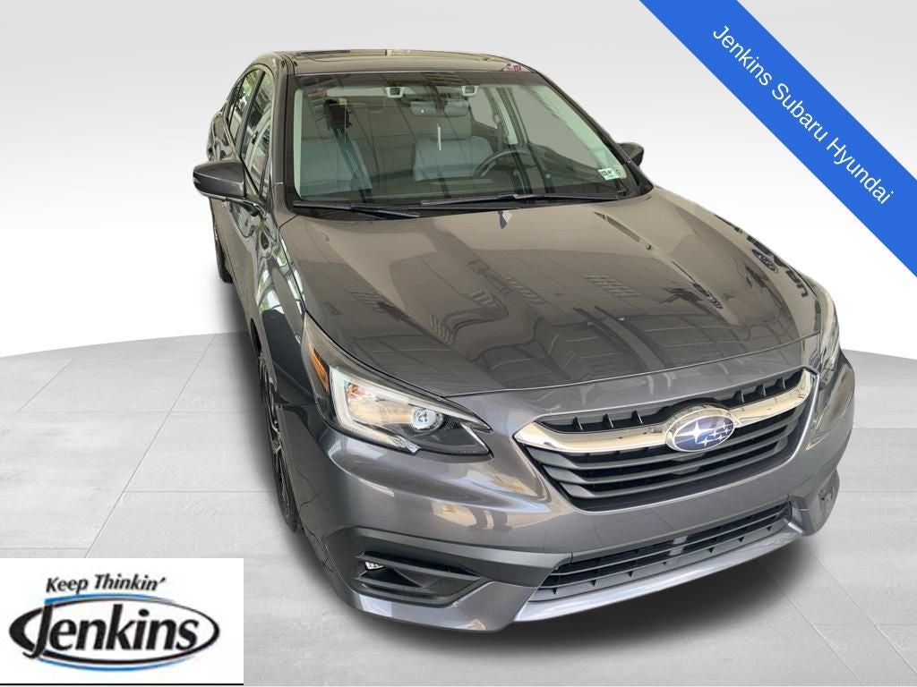 2022 Subaru Legacy Premium in Magnetite Gray Metallic — front three-quarter view