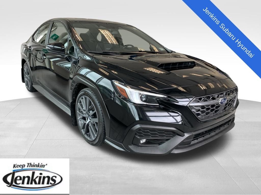 2022 Subaru WRX GT in Crystal Black Silica — front three-quarter view